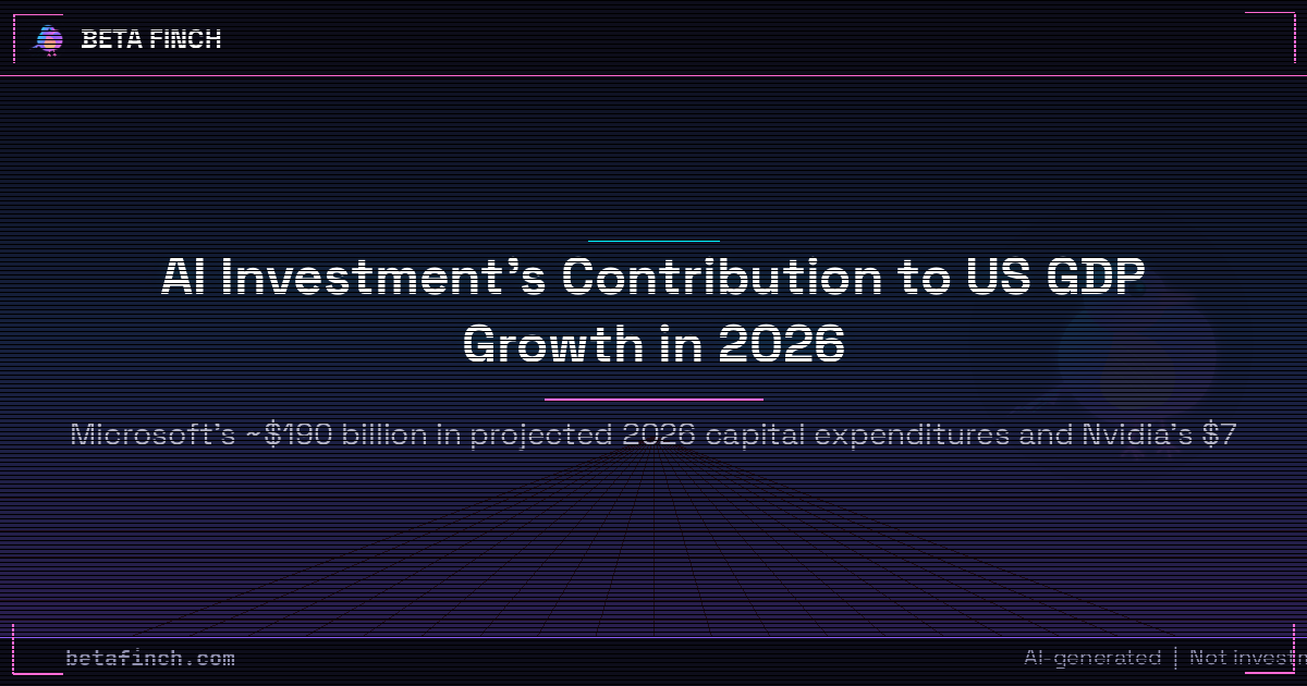 AI Investment's Contribution to US GDP Growth in 2026