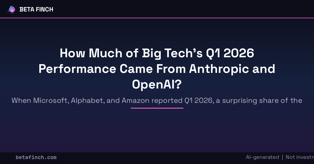 How Much of Big Tech's Q1 2026 Performance Came From Anthropic and OpenAI?