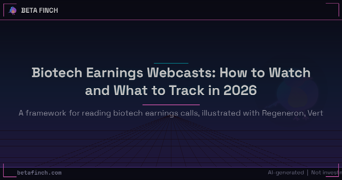 Biotech Earnings Webcasts: How to Watch and What to Track in 2026
