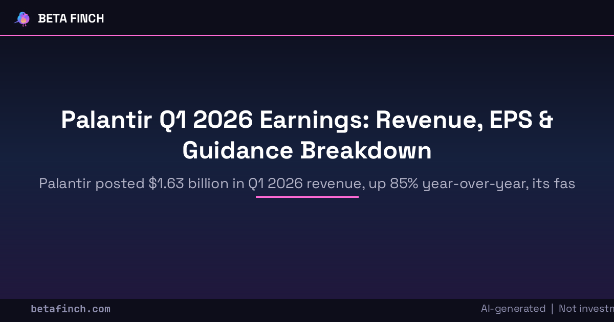 Palantir Q1 2026 Earnings: Revenue, EPS & Guidance Breakdown