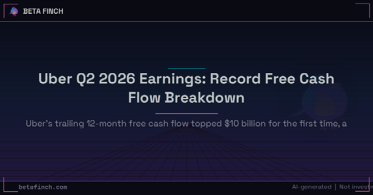 Uber Q2 2026 Earnings: Record Free Cash Flow Breakdown
