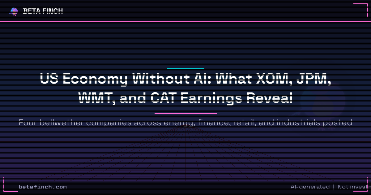 US Economy Without AI: What XOM, JPM, WMT, and CAT Earnings Reveal